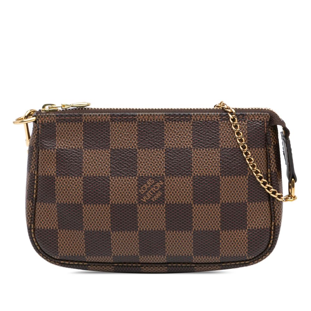 Louis Vuitton AB Louis Vuitton Brown Damier Canvas Canvas Damier Ebene Mini Pochette Accessoires France