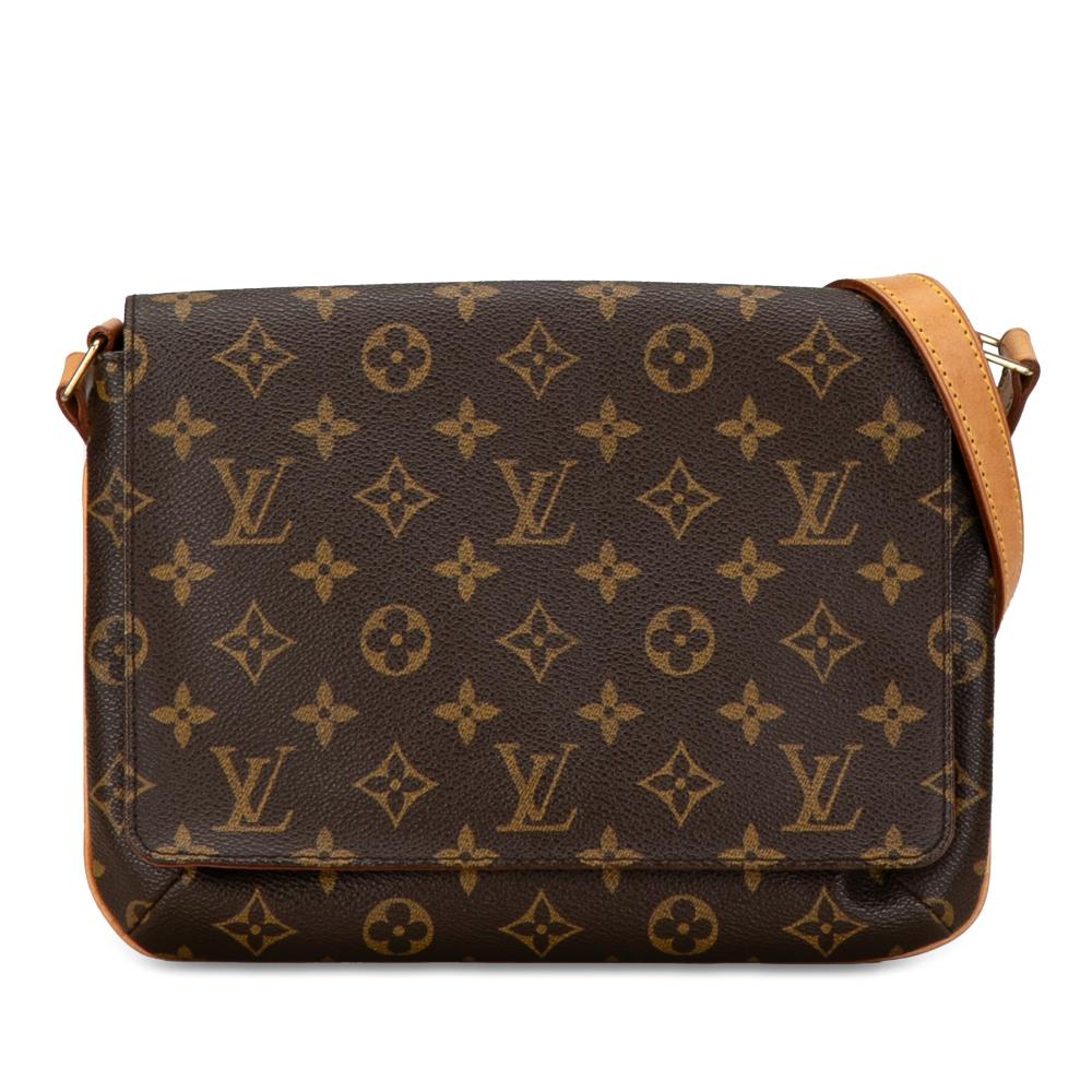 Louis Vuitton B Louis Vuitton Brown Monogram Canvas Canvas Monogram Musette Tango Short Strap France