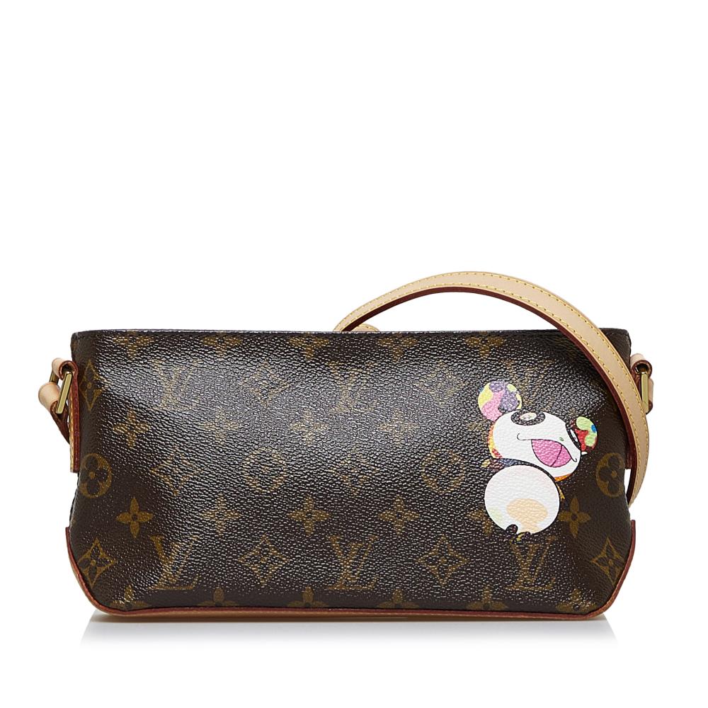 Louis Vuitton B Louis Vuitton Brown Monogram Canvas Canvas x Takashi Murakami Monogram Panda Trotteur France