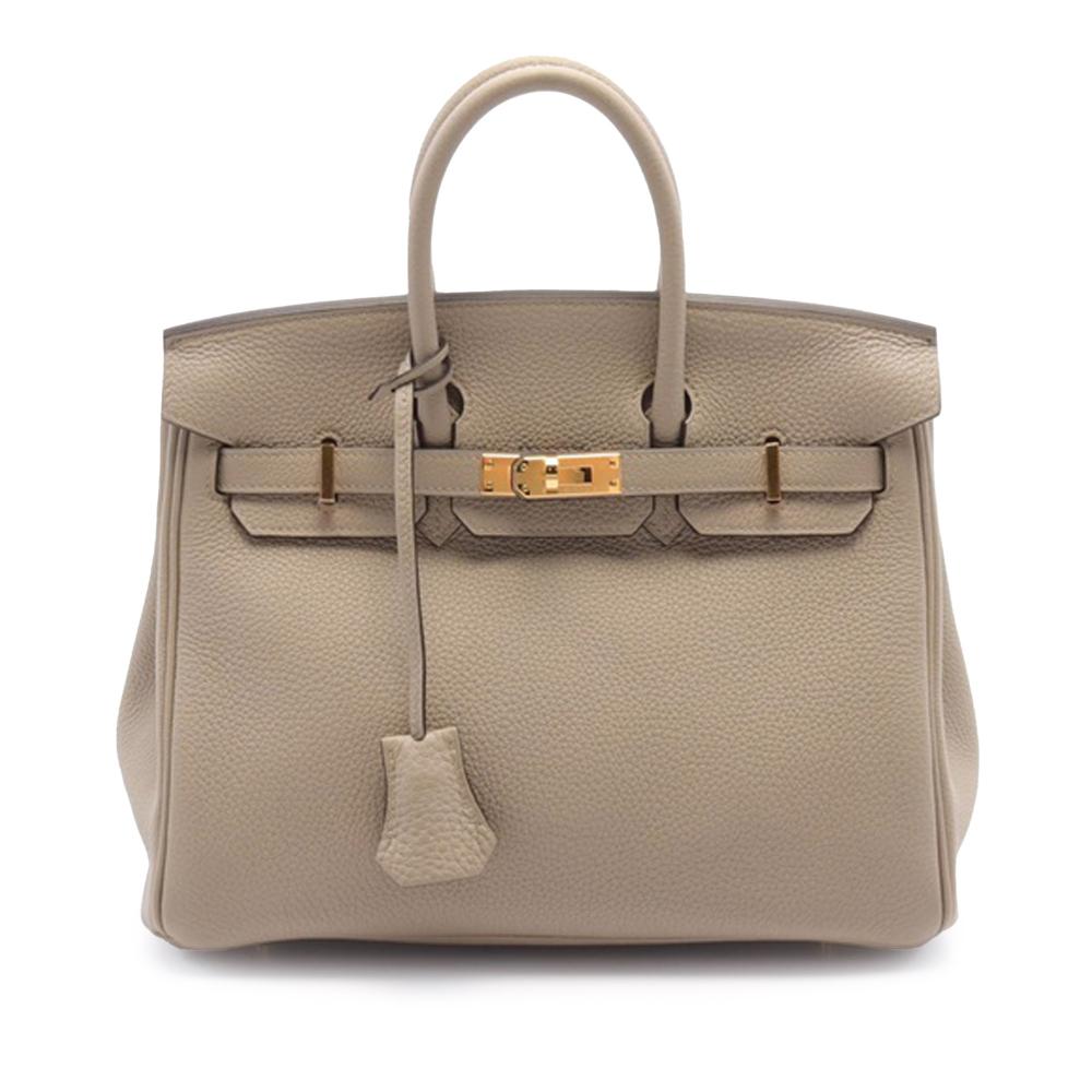 Hermès A Hermès Gray Light Gray Calf Leather Togo Birkin Retourne 25 France