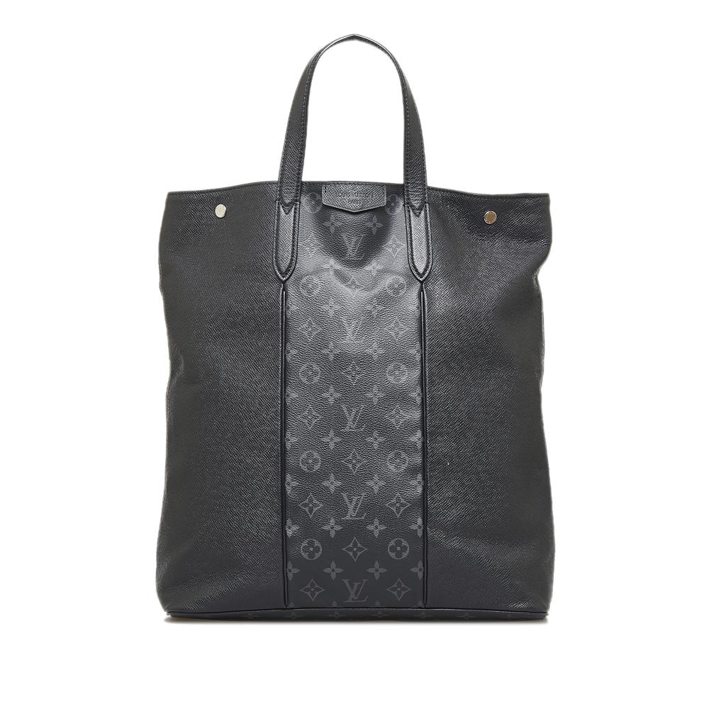 Louis Vuitton B Louis Vuitton Black Taiga Leather Leather Taigarama Outdoor Tote France