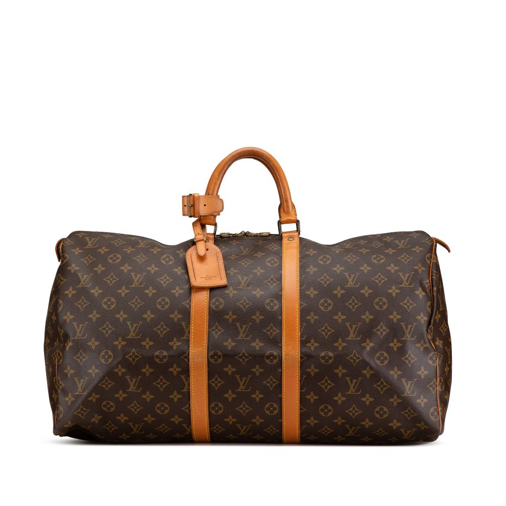 Louis Vuitton B Louis Vuitton Brown Monogram Canvas Canvas Monogram Keepall 55 France