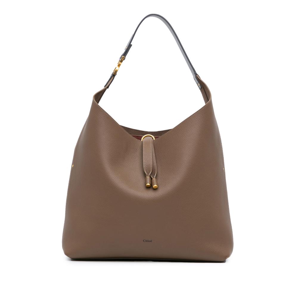 Chloé B Chloé Brown Calf Leather Marcie Hobo Italy