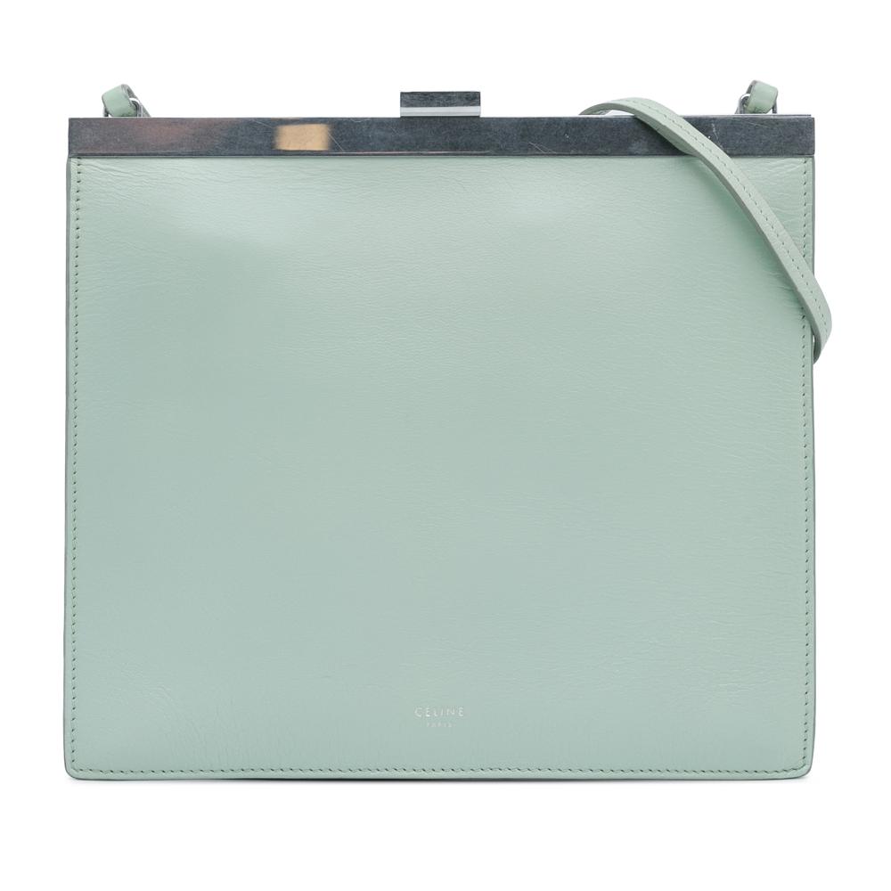 Celine B Celine Green Light Green Calf Leather Mini Clasp Bag Italy