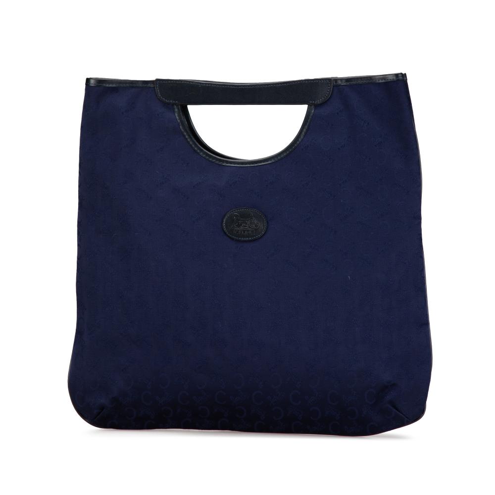 Celine AB Celine Blue Navy Canvas Fabric Noevir C Macadam Tote Japan