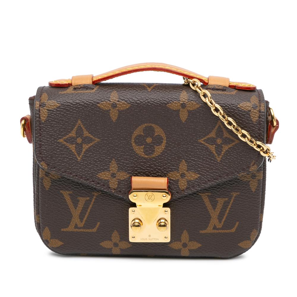 Louis Vuitton AB Louis Vuitton Brown Monogram Canvas Canvas Monogram Micro Metis France