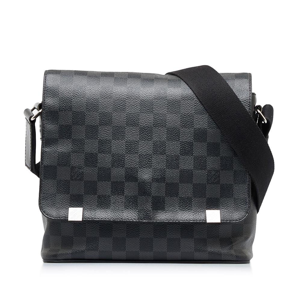 Louis Vuitton B Louis Vuitton Black Damier Canvas Canvas Damier Graphite District PM Spain