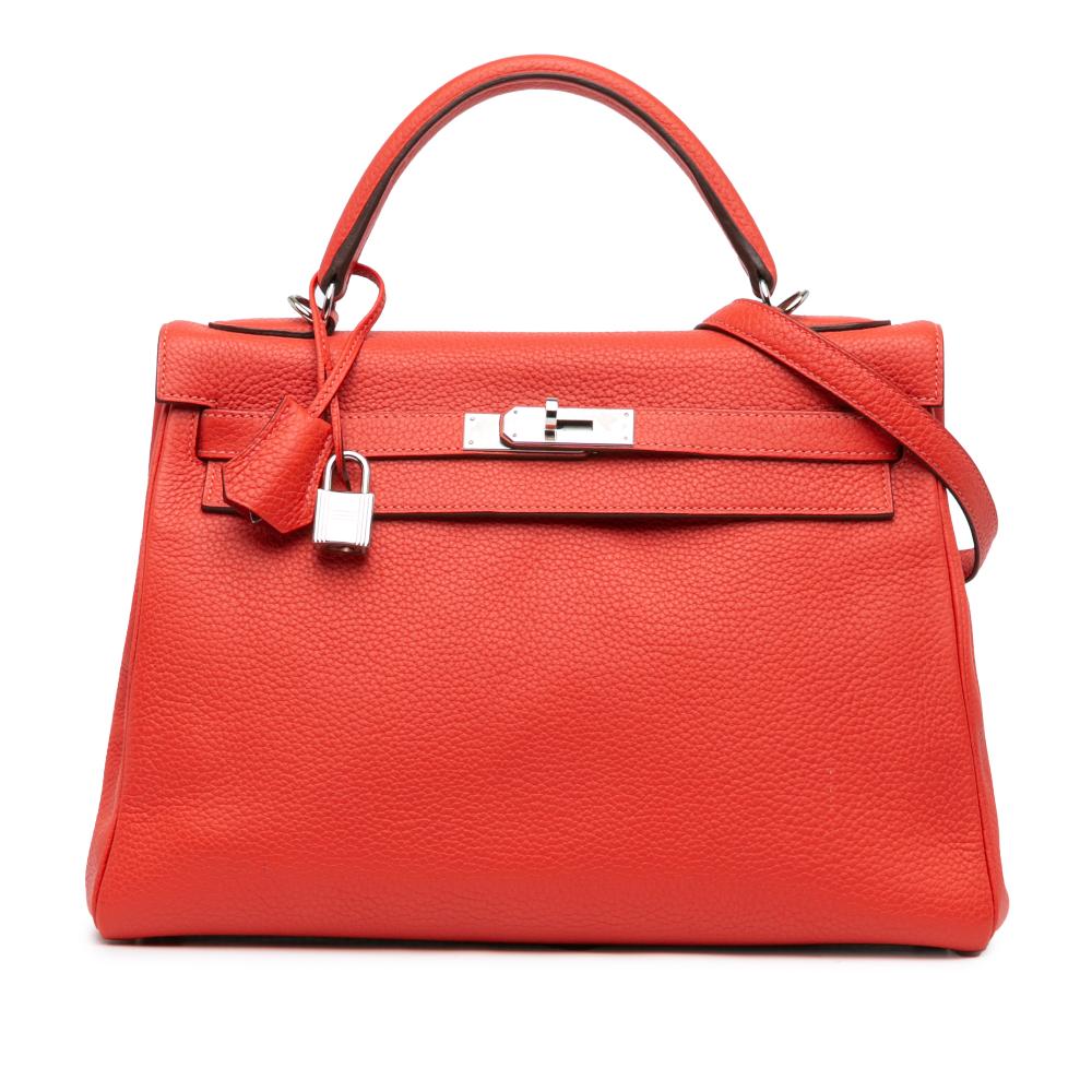 Hermès B Hermès Red Indian Red Calf Leather Togo Kelly Retourne 32 France