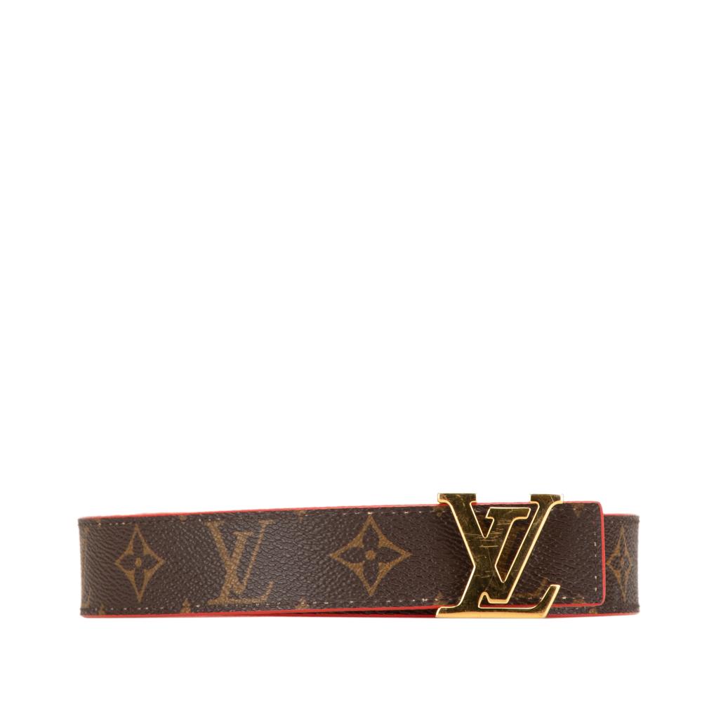 Louis Vuitton B Louis Vuitton Brown Monogram Canvas Canvas Monogram Initiales Reversible Belt Spain