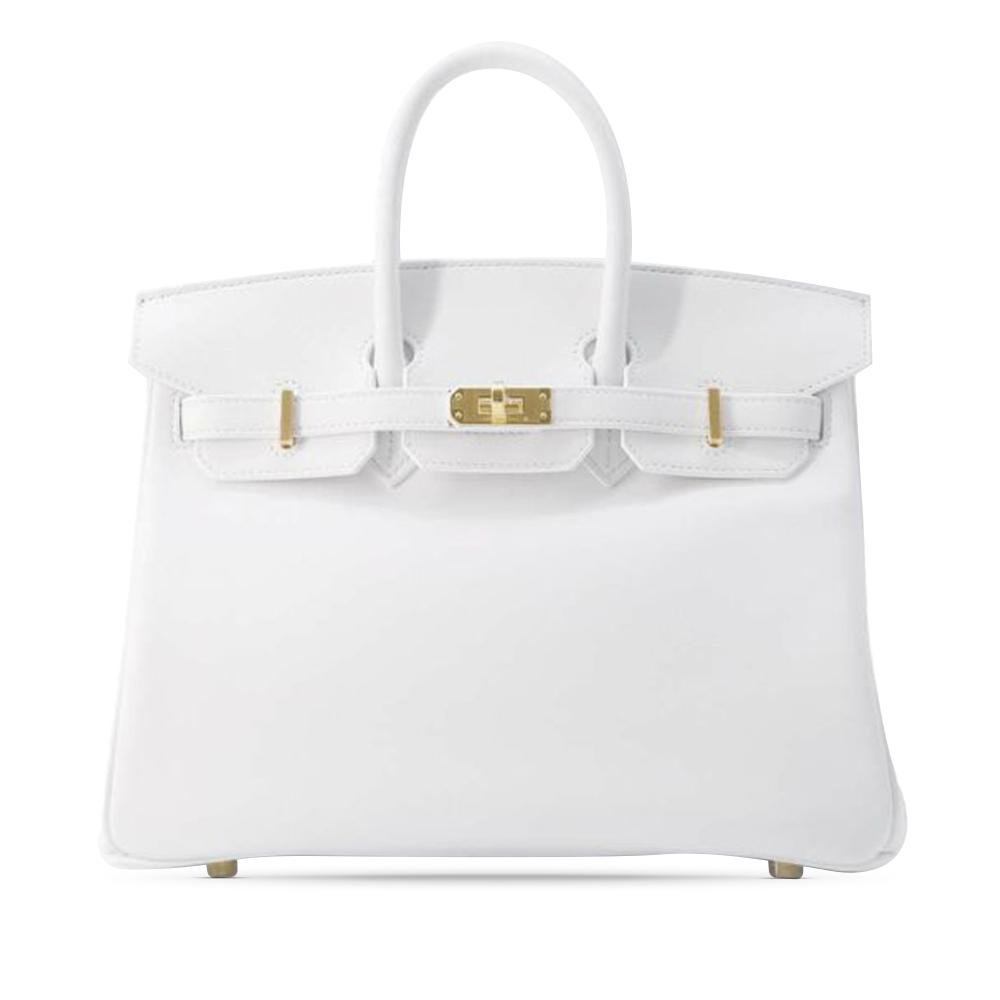 Hermès A Hermès White Off White Calf Leather Swift Birkin Retourne 25 France