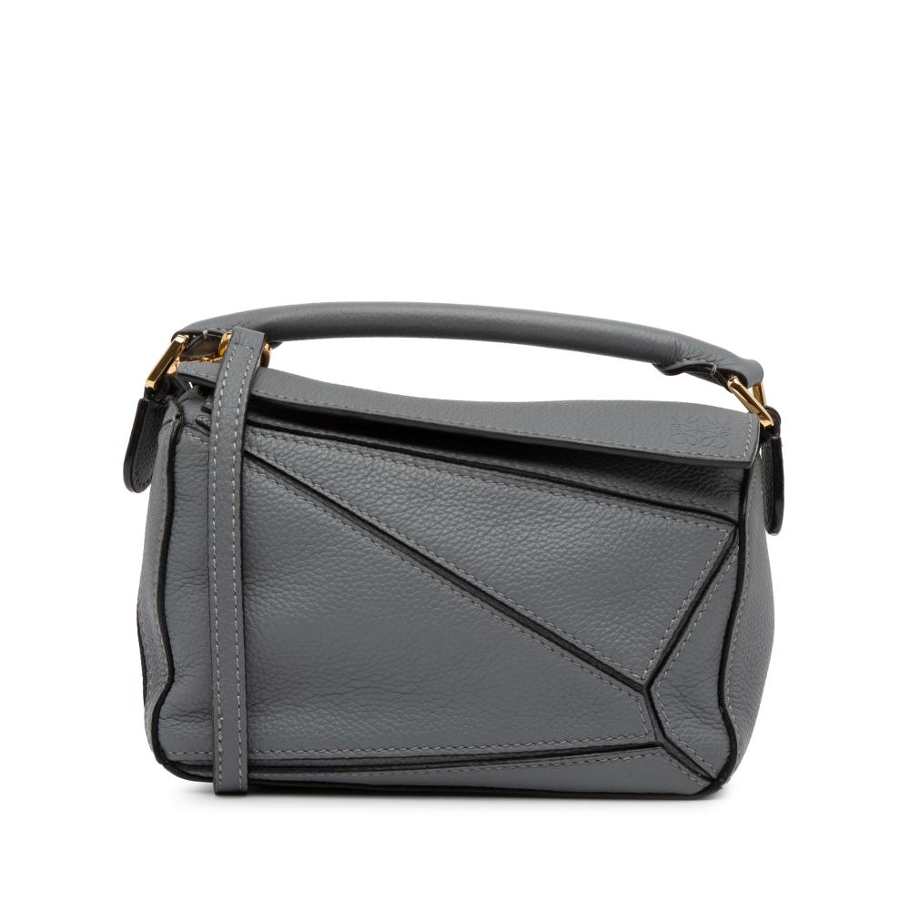 Loewe B LOEWE Gray Calf Leather Mini Puzzle Satchel Spain