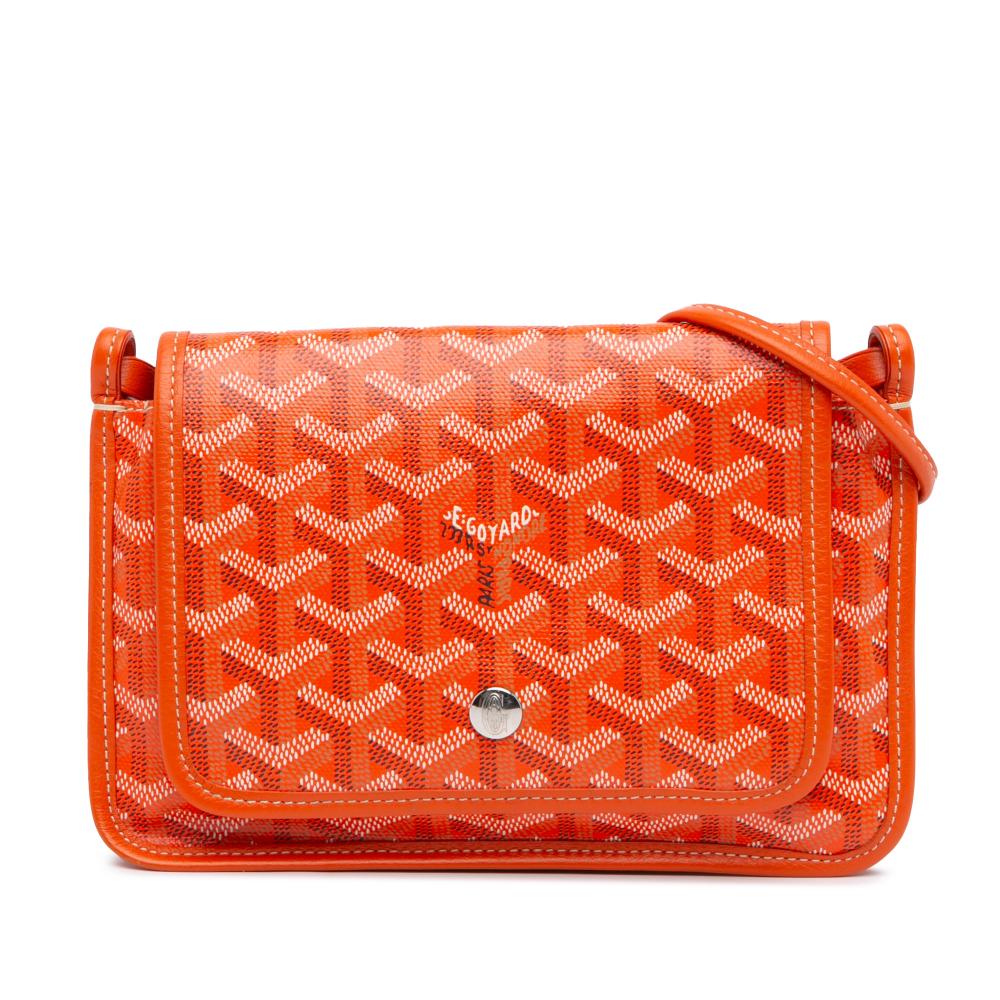 Goyard AB Goyard Orange Coated Canvas Fabric Goyardine Plumet Pocket Wallet France