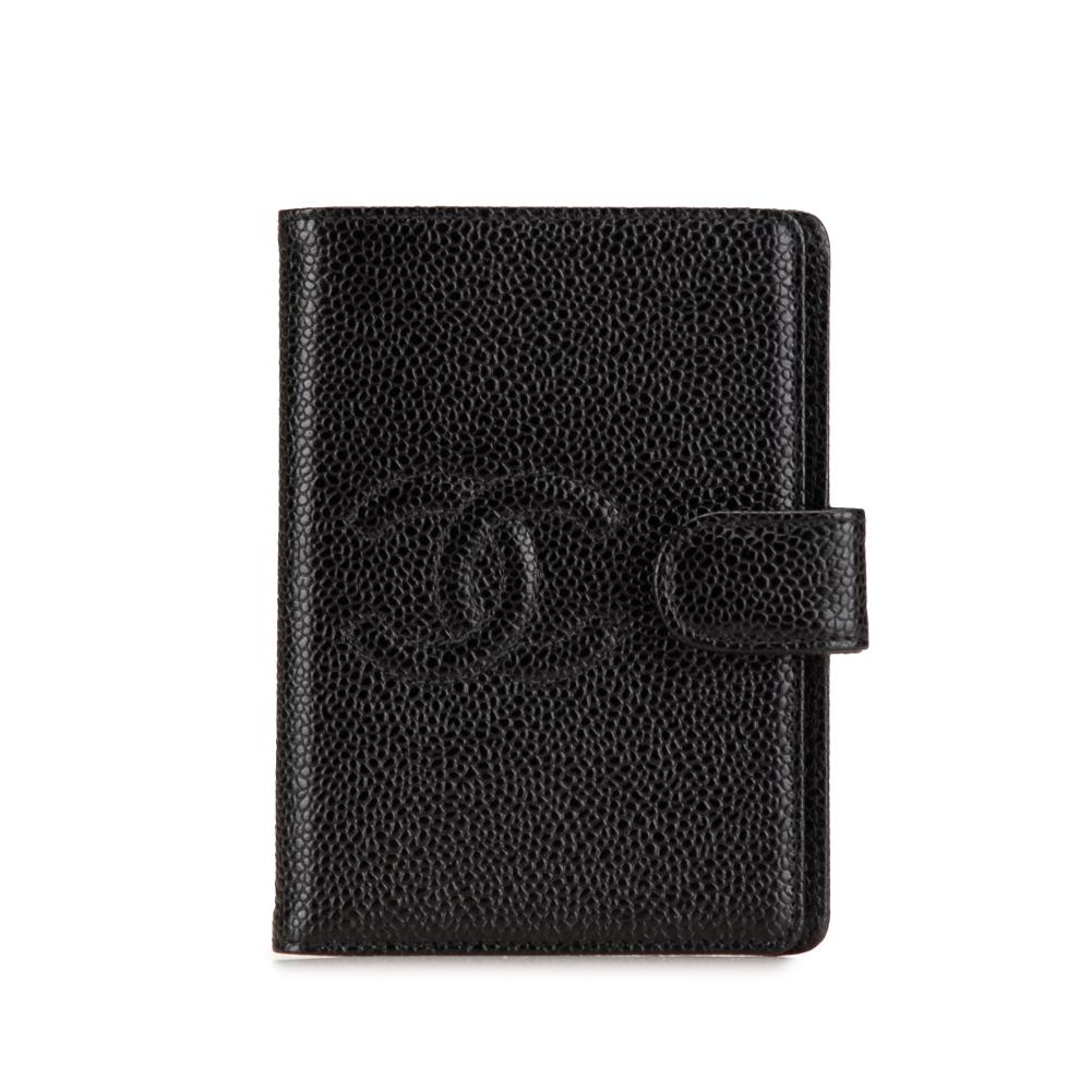 Chanel AB Chanel Black Caviar Leather Leather Mini Caviar Agenda Cover France