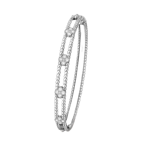 Van Cleef & Arpels Perlenarmband mit Kleeblatt-Sweet, Mittleres Modell