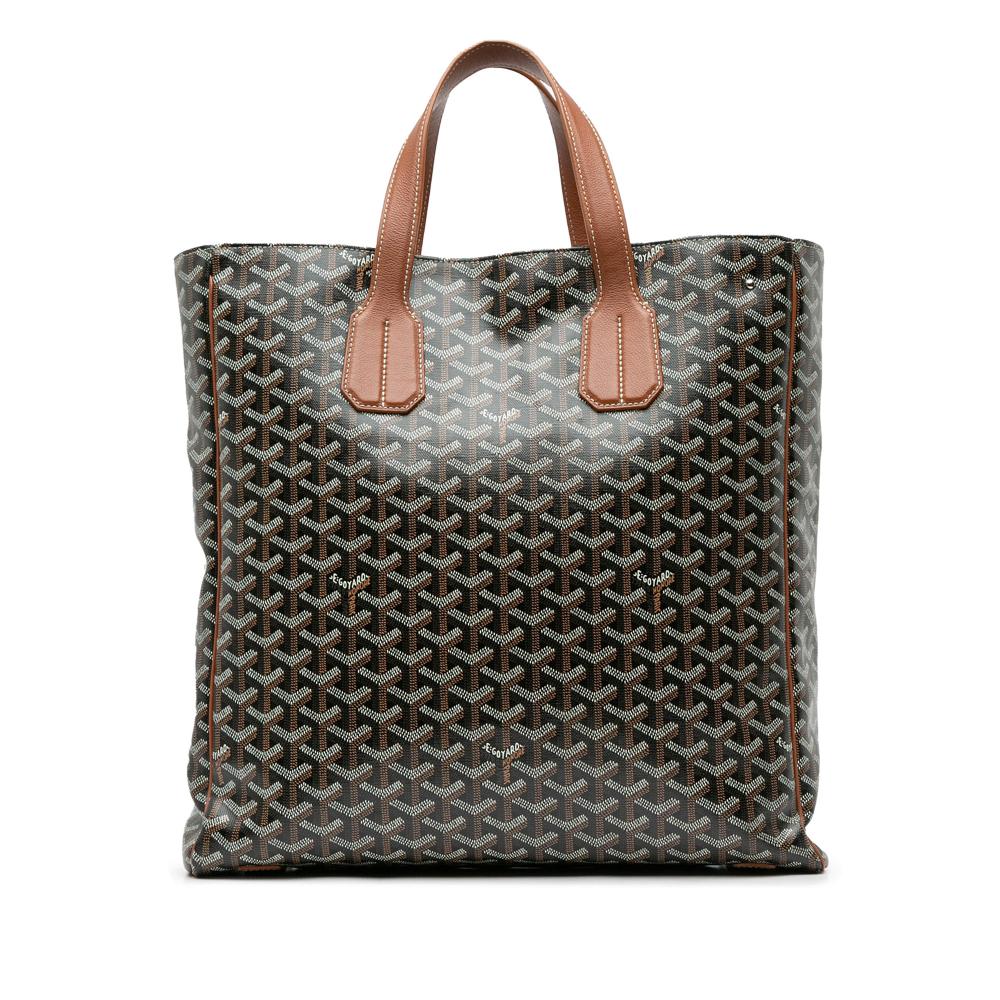 Goyard AB Goyard Black Coated Canvas Fabric Goyardine Voltaire III France