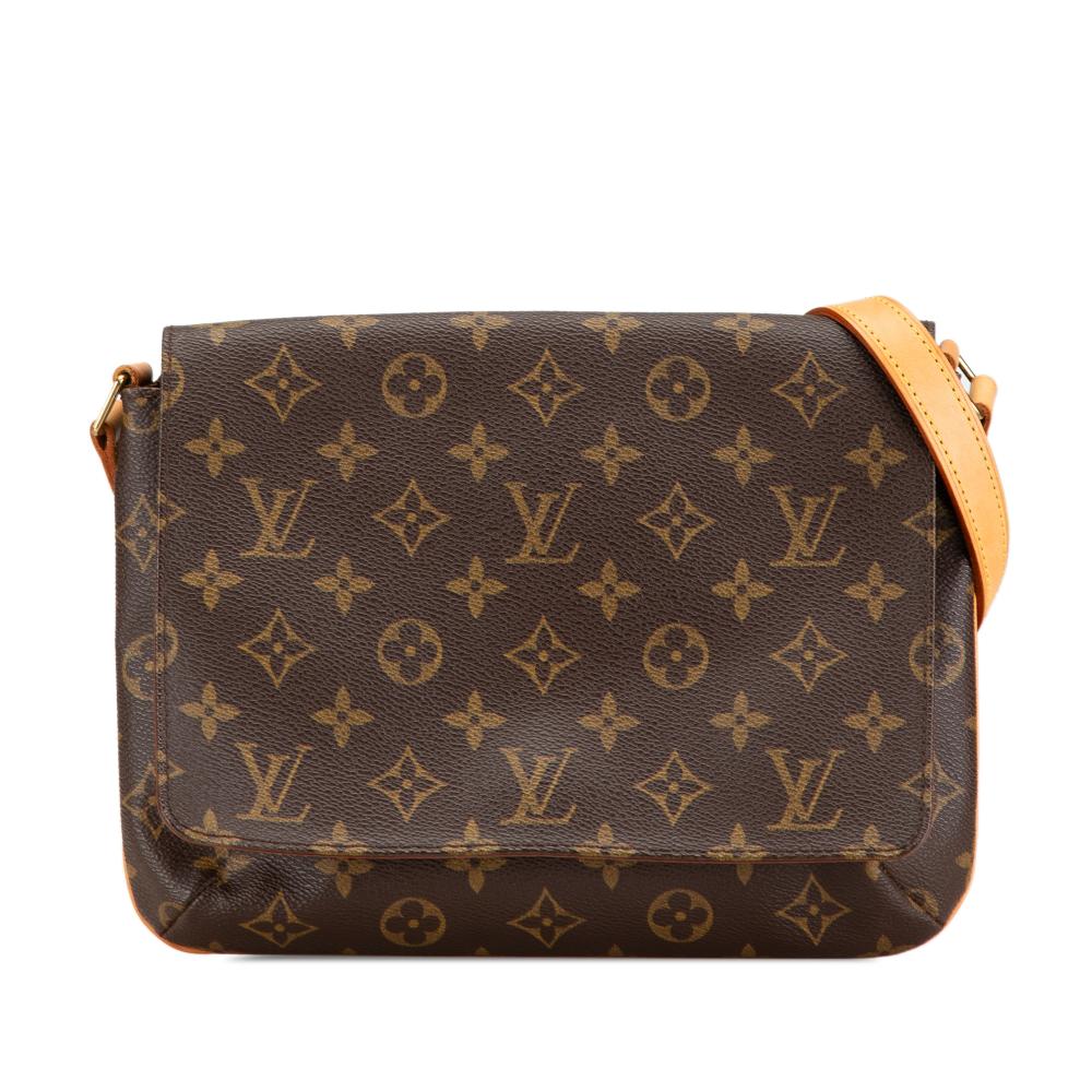 Louis Vuitton B Louis Vuitton Brown Monogram Canvas Canvas Monogram Musette Tango Short Strap France