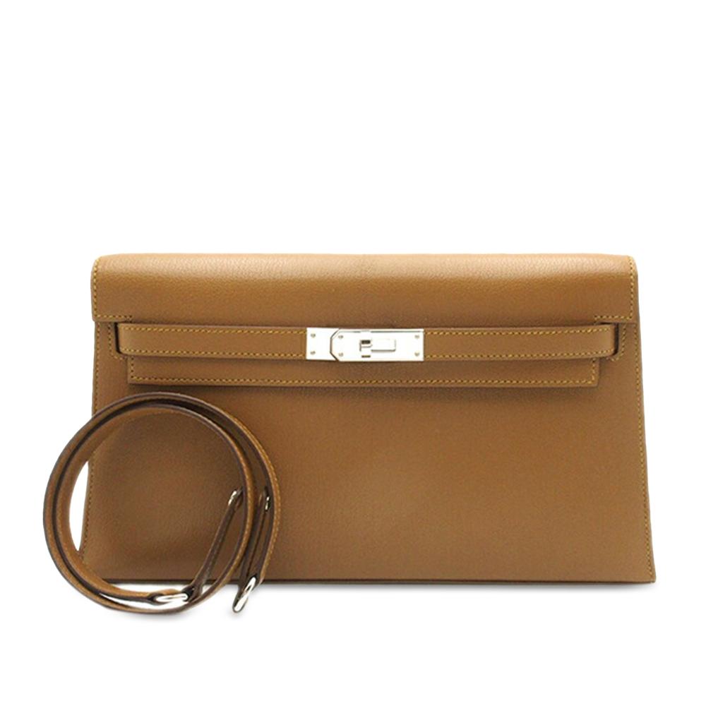 Hermès AB Hermès Brown Goatskin Leather Chevre Chamkila Kelly Elan France