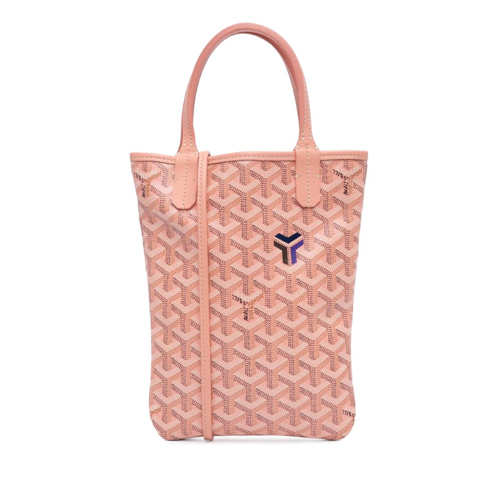 Goyard AB Goyard Pink Coated Canvas Fabric Goyardine Poitiers Claire Voie France