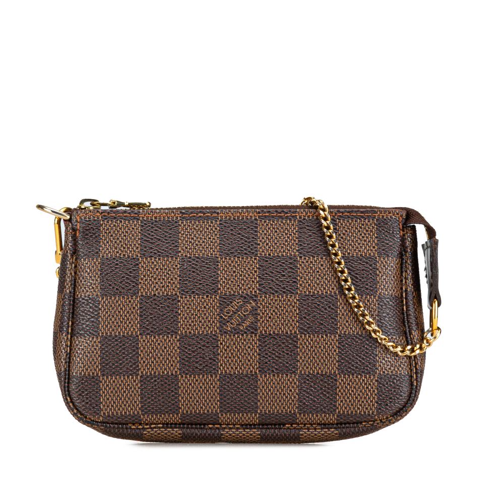 Louis Vuitton AB Louis Vuitton Brown Damier Canvas Canvas Damier Ebene Mini Pochette Accessoires France