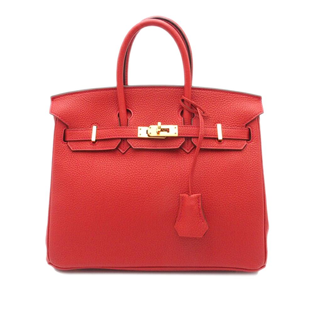 Hermès AB Hermès Red Calf Leather Togo Birkin Retourne 25 France