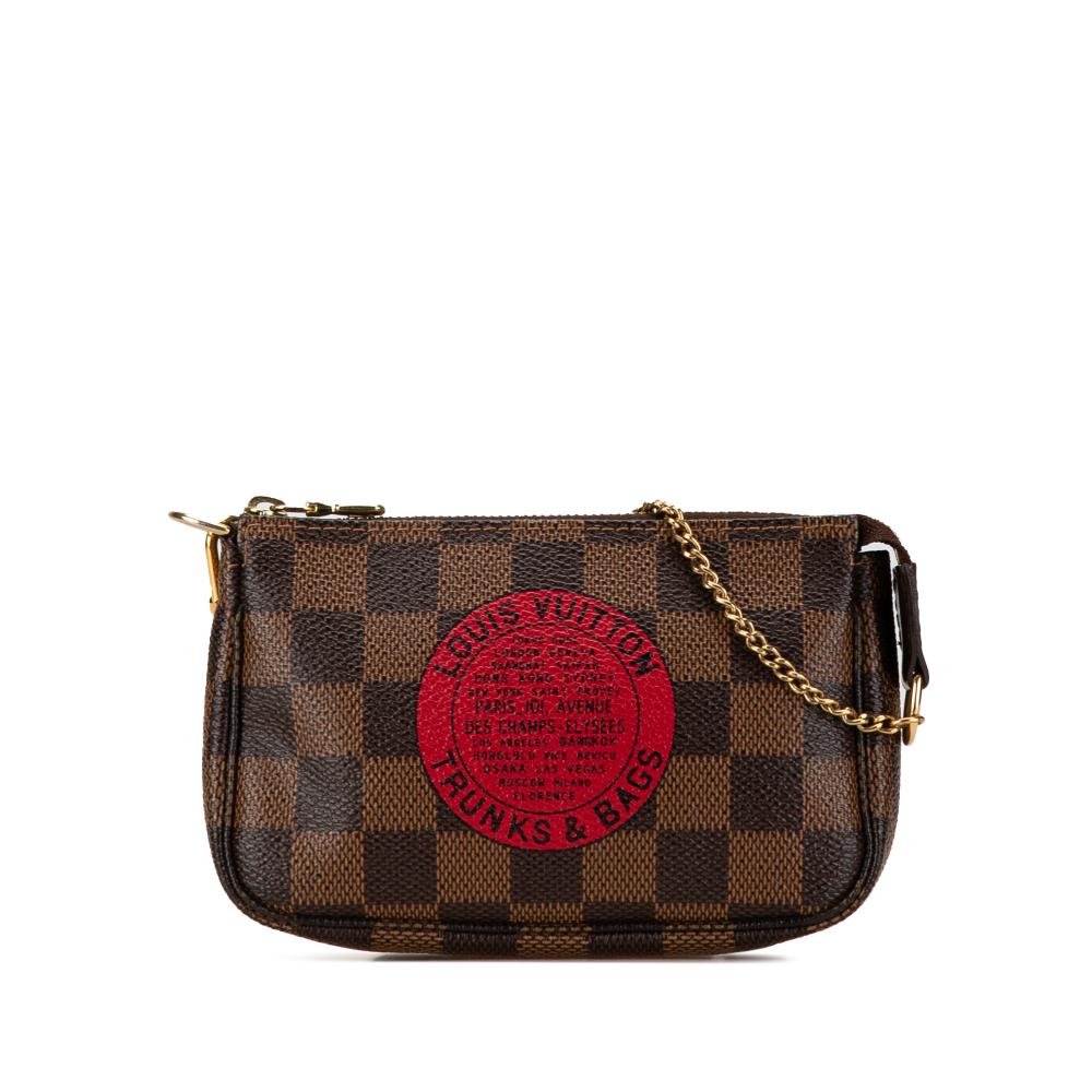 Louis Vuitton Brown Damier Ebene Trunks and Bags Mini Pochette Accessoires France