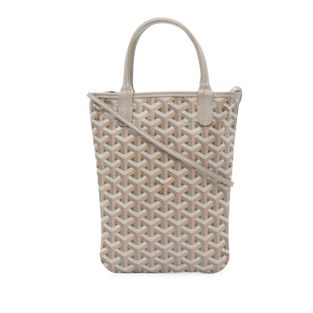 Goyard AB Goyard Gray Coated Canvas Fabric Goyardine Poitiers Claire Voie France