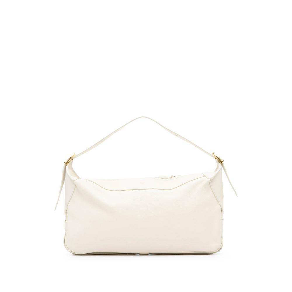 Celine B Celine White Ivory Calf Leather Medium skin Romy Shoulder Bag Italy