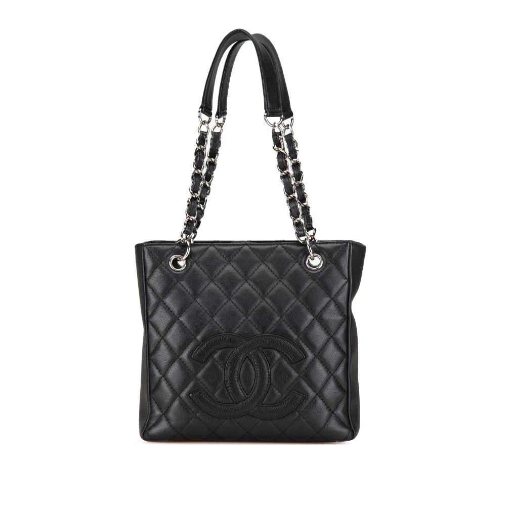 Chanel B Chanel Black Caviar Leather Leather Petite Caviar Shopping Tote Italy