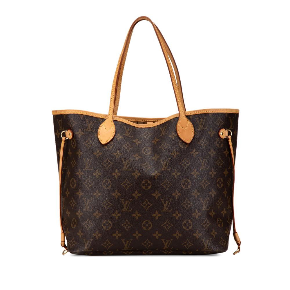 Louis Vuitton B Louis Vuitton Brown Monogram Canvas Canvas Monogram Neverfull MM France