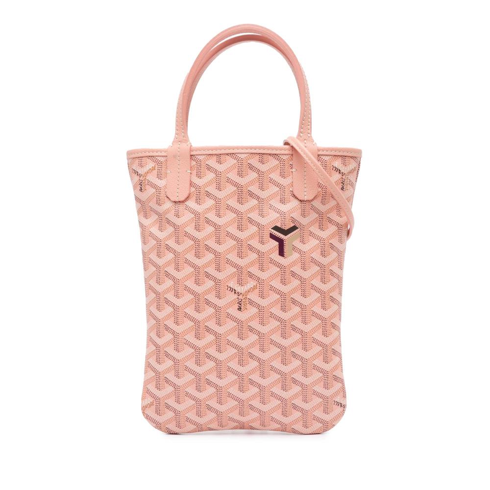 Goyard AB Goyard Pink Coated Canvas Fabric Goyardine Poitiers Claire Voie France