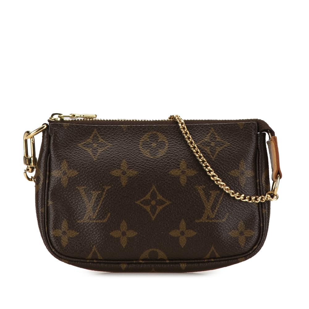 Louis Vuitton AB Louis Vuitton Brown Monogram Canvas Canvas Monogram Mini Pochette Accessoires France