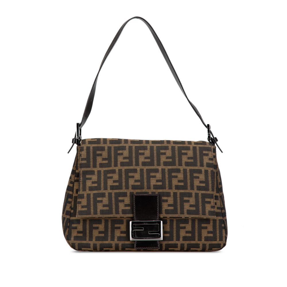 Fendi B Fendi Brown Canvas Fabric Zucca Mamma Forever Italy