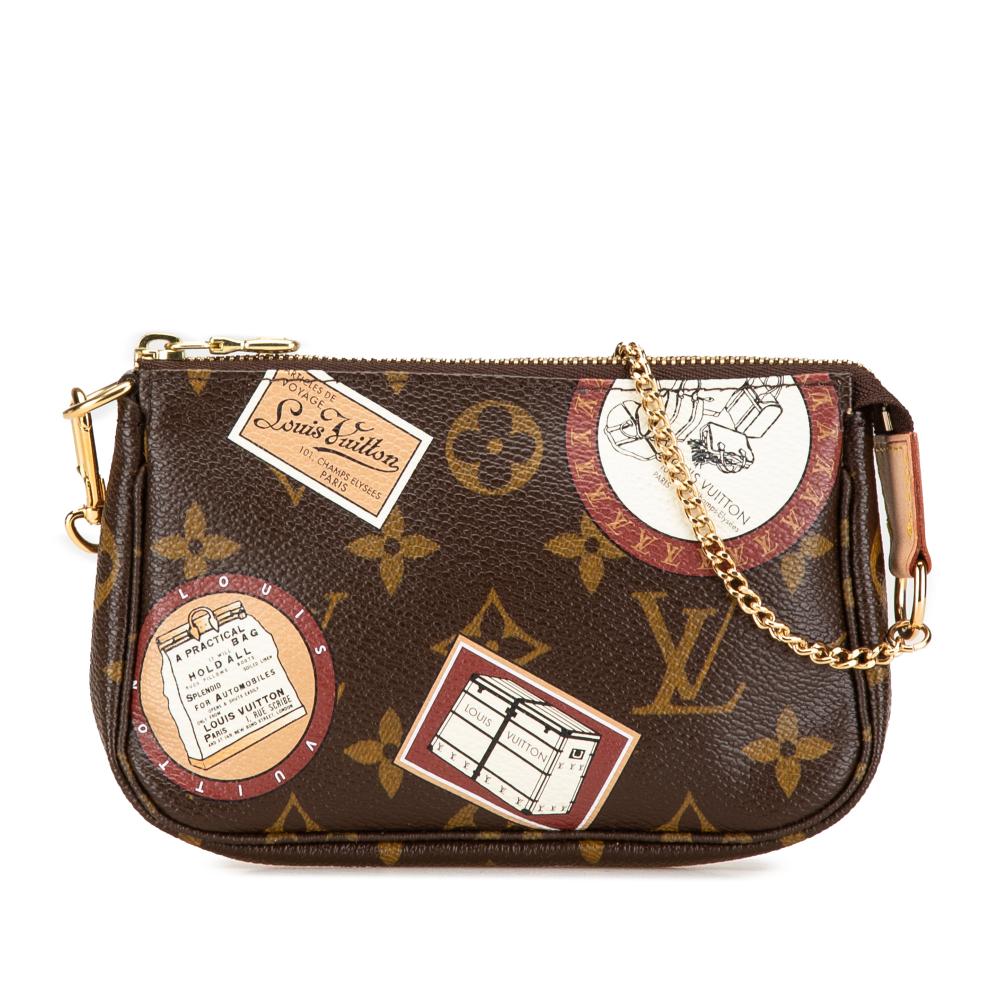 Louis Vuitton AB Louis Vuitton Brown Monogram Canvas Canvas Monogram Patch Mini Pochette Accessoires France