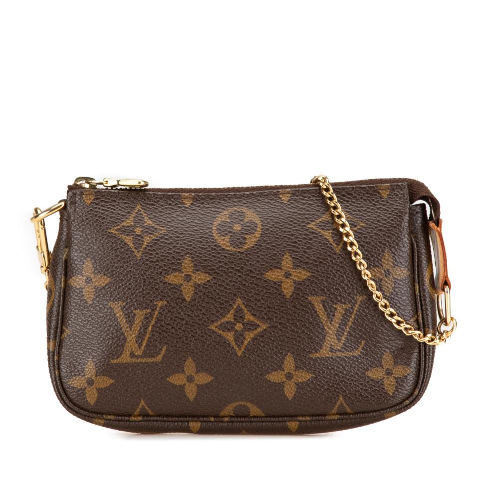 Louis Vuitton AB Louis Vuitton Brown Monogram Canvas Canvas Monogram Mini Pochette Accessoires France