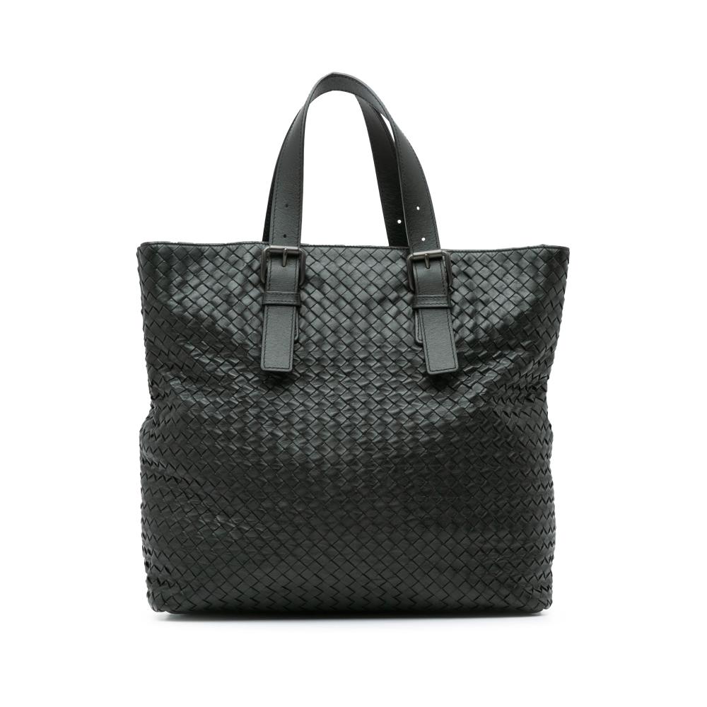 Bottega Veneta B Bottega Veneta Black Nappa Leather Leather Nappa Intrecciato Belt Strap Tote Italy