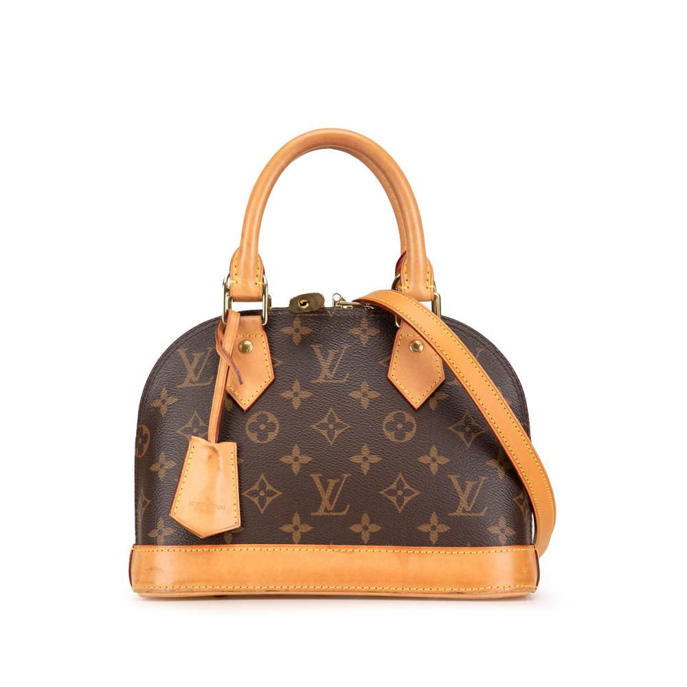 Louis Vuitton B Louis Vuitton Brown Monogram Canvas Canvas Monogram Alma BB France