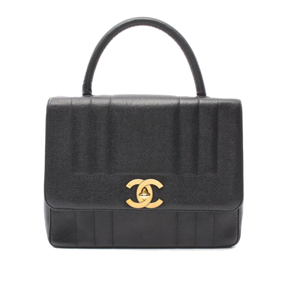 Chanel B Chanel Black Caviar Leather Leather Caviar Mademoiselle Kelly Top Handle Bag Italy