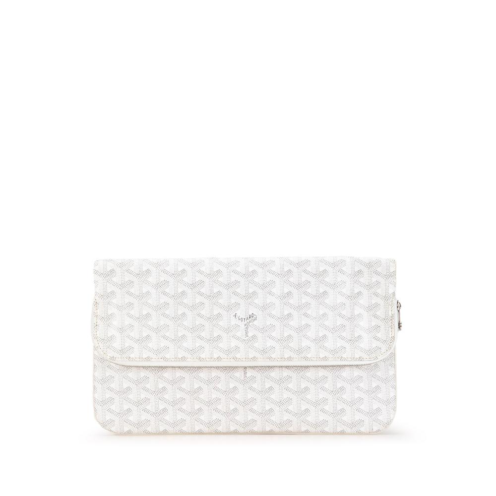 Goyard AB Goyard White Coated Canvas Fabric Goyardine Sainte Marie MM France