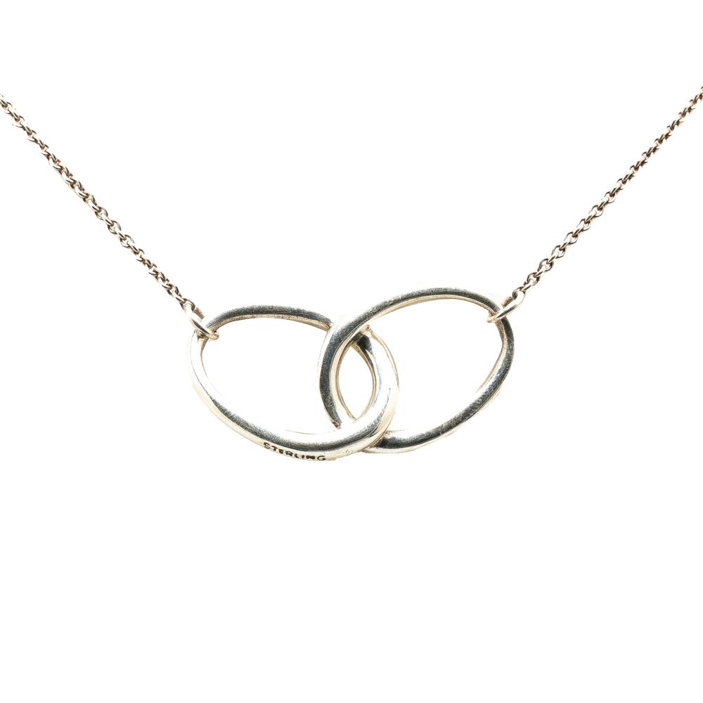 Tiffany & Co Tiffany Silver Elsa Peretti Sterling Silver Double Loop Pendant Necklace United States