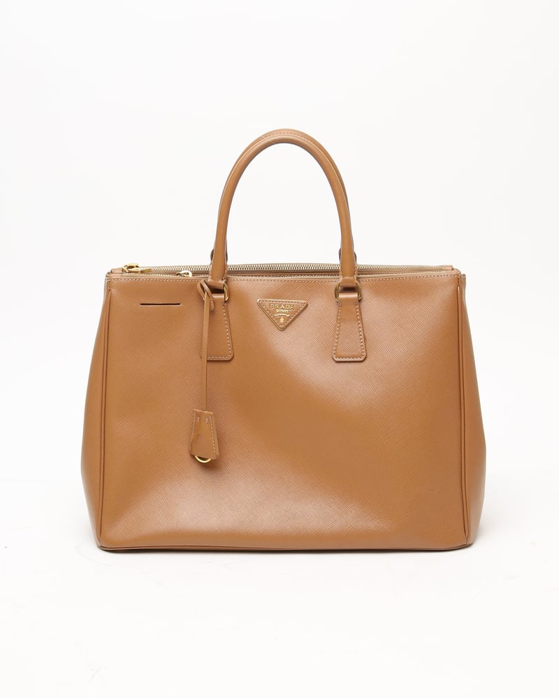 Prada Saffiano Lux Double Zip Large Tote Bag