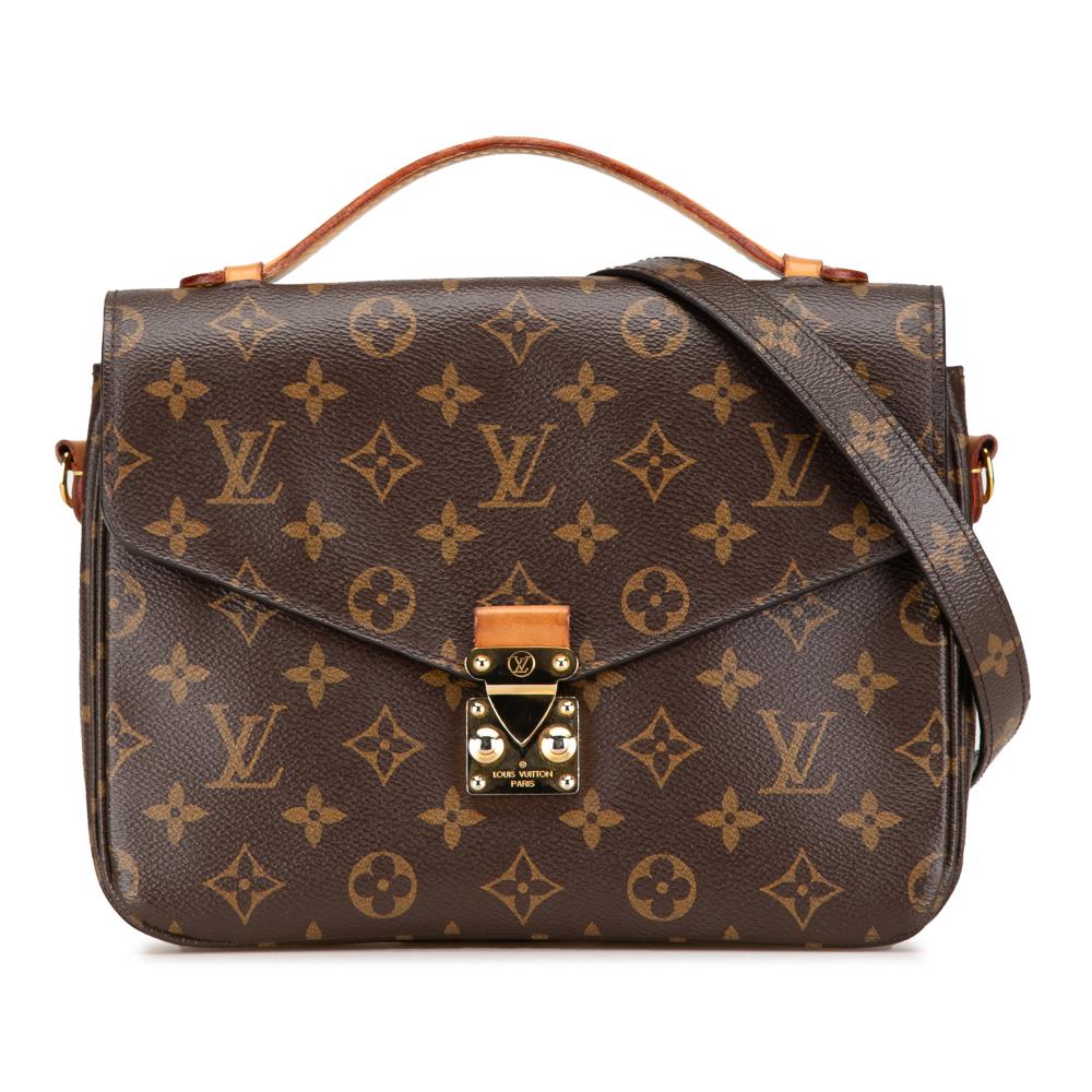 Louis Vuitton B Louis Vuitton Brown Monogram Canvas Canvas Monogram Pochette Metis France