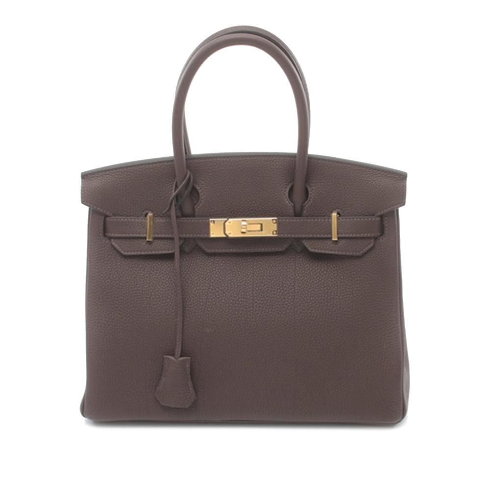 Hermès AB Hermès Red Bordeaux Calf Leather Togo Birkin Retourne 30 France