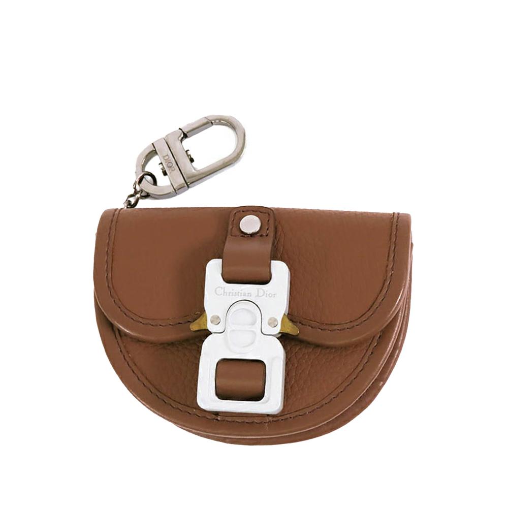 Christian Dior AB Dior Brown Calf Leather Nano Gallop Pouch Italy