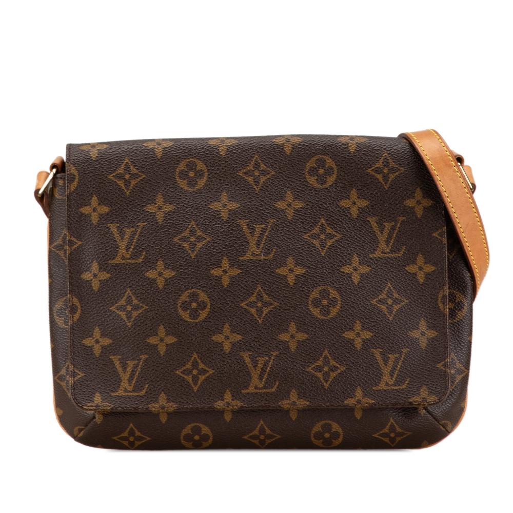 Louis Vuitton B Louis Vuitton Brown Monogram Canvas Canvas Monogram Musette Tango Short Strap France