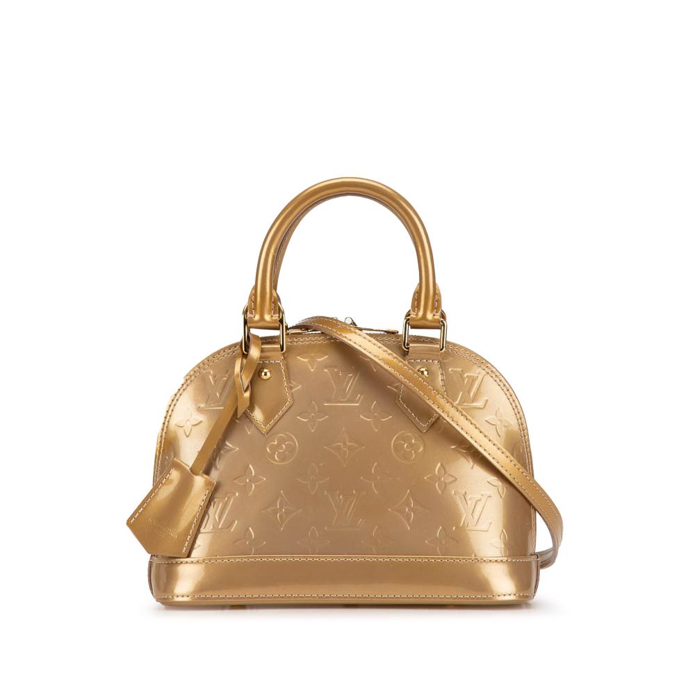 Louis Vuitton AB Louis Vuitton Gold Vernis Leather Leather Monogram Vernis Alma BB France