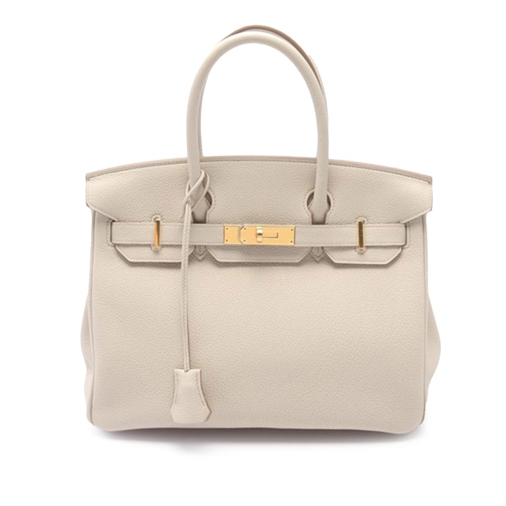 Hermès A Hermès Gray Light Gray Calf Leather Togo Birkin Retourne 30 France