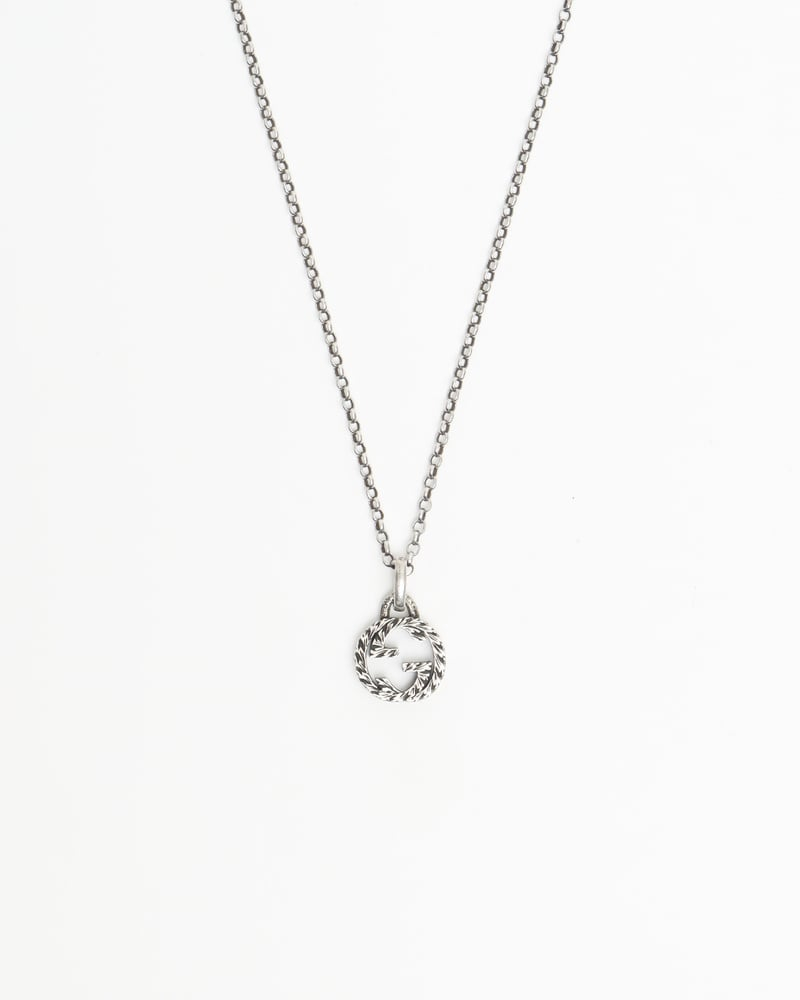 Gucci Interlocking G Arabesque Silver Necklace