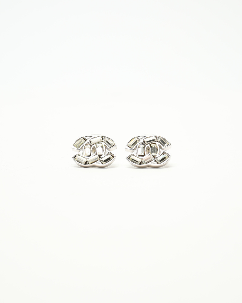 Chanel Coco Mark Rhinestone Earrings