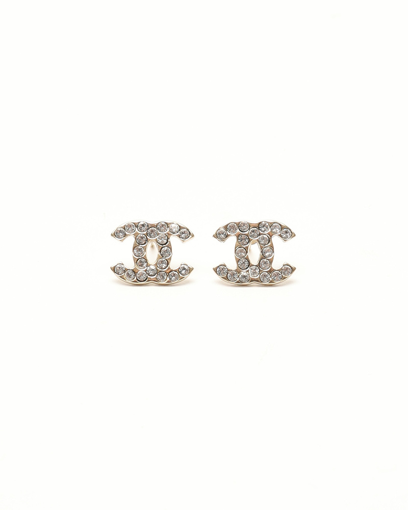 Chanel Coco Mark Rhinestone Earrings