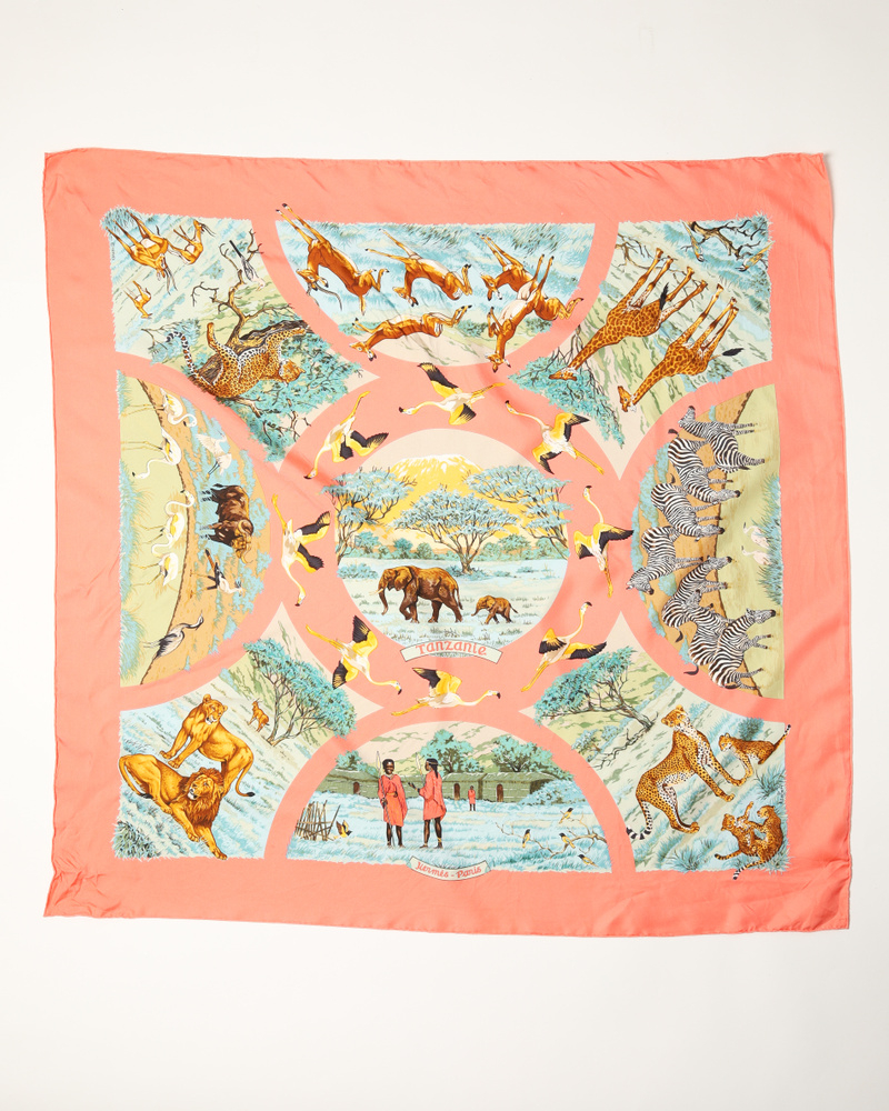 Hermès HERMÈS Carré 90 Tanzania Silk Scarf